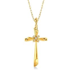Zinnia Imperial Cross Diamond Fashion Pendant