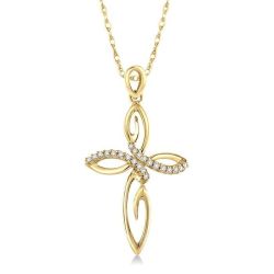 Umbria Beryl Cross Diamond Fashion Pendant
