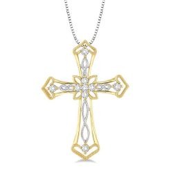 Zaira Frost Cross Diamond Fashion Pendant