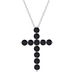 Cross Black Diamond Fashion Pendant