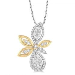 Flower Shape Shine Bright Diamond Pendant