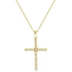 Elysian Sable Cross Diamond Fashion Pendant