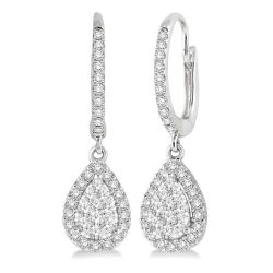 RaOnMir VelCel 14K White Gold Diamond Earrings