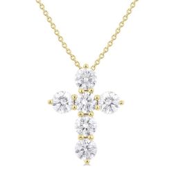 Umbria Harrier 6 Stone Cross Diamond Fashion Pendant