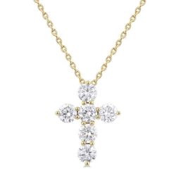 Helios Orchid 6 Stone Cross Diamond Fashion Pendant