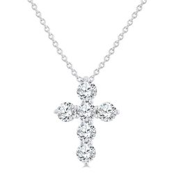 Fen Tamarind 6 Stone Cross Diamond Fashion Pendant