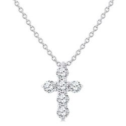 Serenade Juno 6 Stone Cross Diamond Fashion Pendant