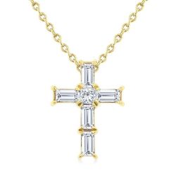 Vale Clover Cross Petite Diamond Fashion Pendant