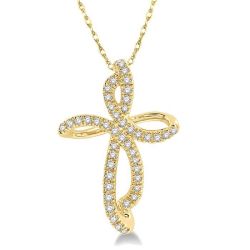 Wisteria Ivy Cross Diamond Fashion Pendant