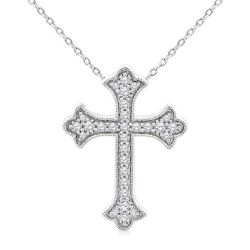 Sundew Quiana Cross Petite Diamond Fashion Pendant