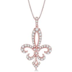 Delphine Aria Fleur De Lis Diamond Pendant