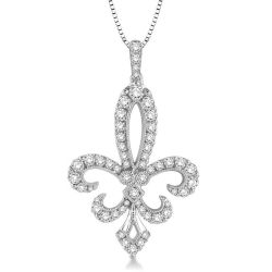 Grandeur Fleur De Lis Diamond Pendant