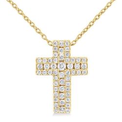 Umber Calypso Cross Diamond Fashion Pendant