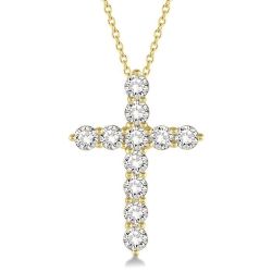 Zinnia Jasper Cross Diamond Fashion Pendant