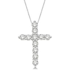 Lilith Orchid Cross Diamond Fashion Pendant