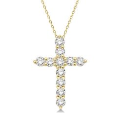 Indigo Minerva Cross Diamond Fashion Pendant