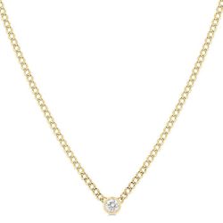 Echo Selene Round Shape Curb & Cuban Diamond Fashion Necklace
