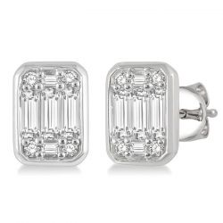 Bezel Set Fusion Diamond Earrings