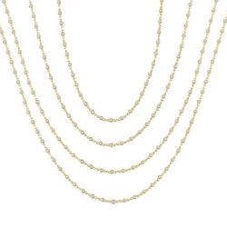  Bezel Set Layered Diamond Necklace