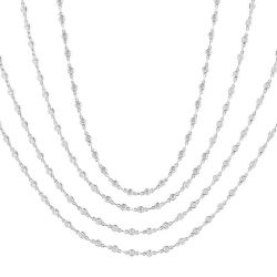 Minerva Ophelia Bezel Set Layered Diamond Necklace