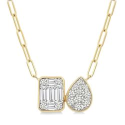 Emerald & Pear Shine Bright Diamond Necklace
