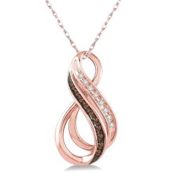 Infinity Champagne Diamond Fashion Pendant
