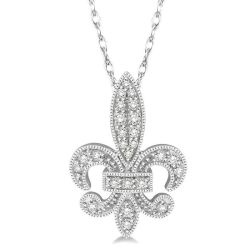 Lilith Fleur De Lis Diamond Pendant