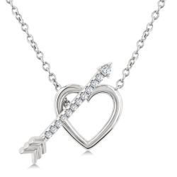 Calypso Brisa Heart Toggle Diamond Fashion Necklace