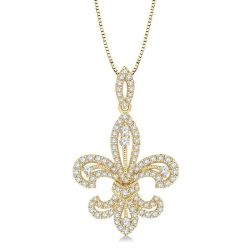 Imperial Fleur De Lis Diamond Pendant
