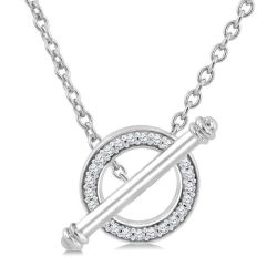 Iolanthe Quill Circle Toggle Diamond Fashion Necklace