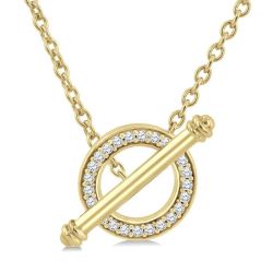 Indigo Nyx Circle Toggle Diamond Fashion Necklace