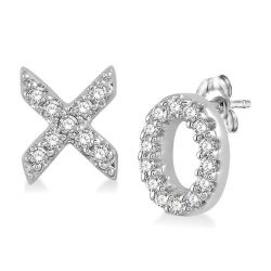 X & O Shape Diamond Earrings