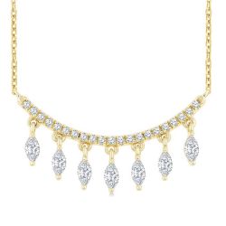 Marquise Shape Diamond Fashion Necklace