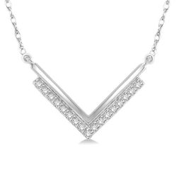 V Shape Diamond Necklace