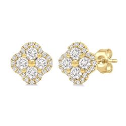 VerZenVal LuxCaCel 14K White Gold Diamond Fashion Earrings