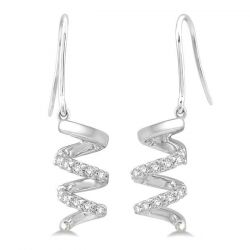 Spiral Diamond Earrings
