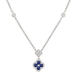 Echo Clover Gemstone & Diamond Station Necklace