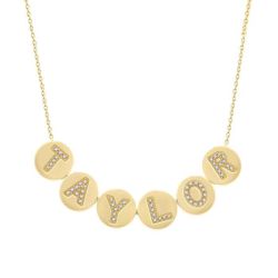 Block 'Taylor' Diamond Disc Necklace