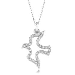 Minerva Echo Dove Petite Diamond Fashion Pendant