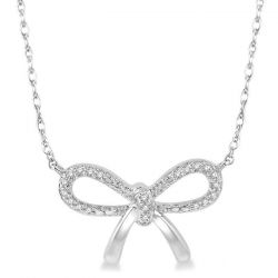 Diamond Bow Tie Necklace