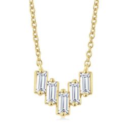 Baguette Diamond Fashion Necklace