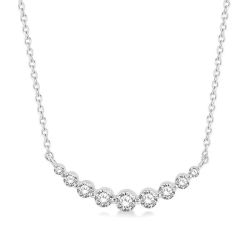 Valora Sovereign Graduated Diamond Fixed Smile Necklace