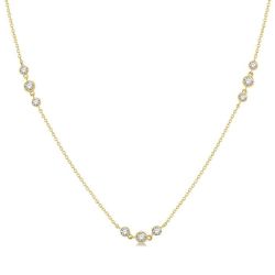 Felina Prairie 3 Stone Diamond Station Necklace