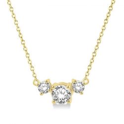 Three Stone Diamond Necklace