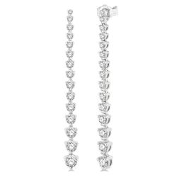 CaXeOra MirEl 14K White Gold Diamond Earrings