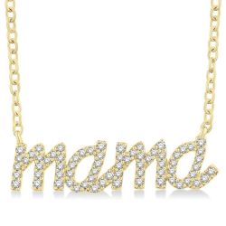 Script 'Mama' Diamond Name Necklace