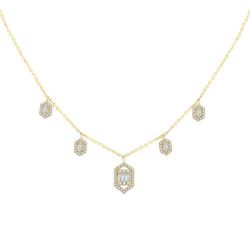 Cypress Sable Dangle Fusion Diamond Necklace