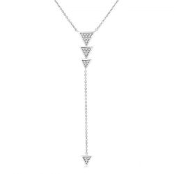 Triangle 'Y' Shape Diamond Necklace