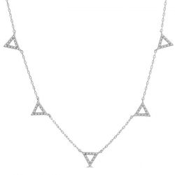 Triangle Station Diamond Necklace