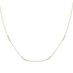 Mallow 3 Stone Diamond Station Necklace
